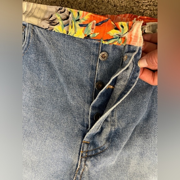 Agolde Rio Palm Tree Print Cuff Jeans Size 29 Y2K - Picture 4 of 9